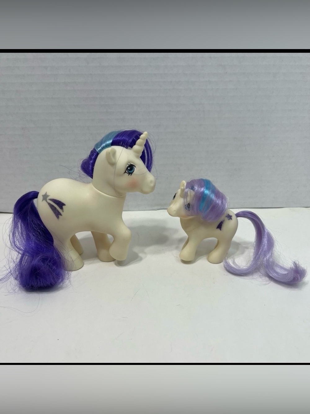 VINTAGE MY LITTLE PONY Glory and baby glory ponies retro 80’s toy